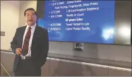  ?? Hearst Connecticu­t Media file photo ?? Dr. Henry Lee holds a press conference at the University of New Haven refuting the state Supreme Court ruling that, as the state’s top criminolog­ist, he had given false testimony in the 1989 conviction of Shawn Henning and Ralph Birch.