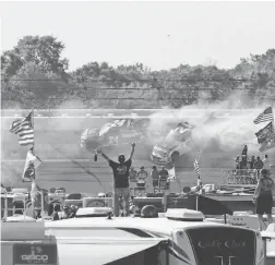  ?? JONATHAN FERREY/GETTY IMAGES ?? Drivers dread the Big One crash at Talladega. The playoff standings are sure to jumble when the checkered flag falls Sunday.