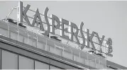  ?? Pavel Golovkin / Associated Press file ?? Kaspersky Lab has its headquarte­rs in Moscow. In September, the U.S. government barred federal agencies from using Kaspersky’s anti-virus products.