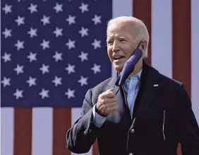  ?? CAROLYN KASTER/ AP ?? Democratic nominee Joe Biden in Durham, North Carolina.