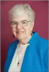  ??  ?? Sister Maureen Mitchell, RSM, was recently installed as president of the Cumberland-based Sisters of Mercy Northeast Community Leadership team.