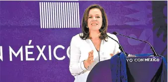  ?? JUAN CARLOS BAUTISTA ?? Margarita Zavala, esposa del ex presidente de México Felipe Calderón.