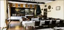  ??  ?? La salle à manger de l’hôtel des étrangers à Sospel.