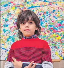  ?? AFP ?? Futuro. El joven artista quiere ser “futbolista profesiona­l”, otra de las pasiones del pequeño “Picasso”.