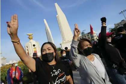  ?? Photograph: Sakchai Lalit/AP ?? Anti-government protesters gather in Thailand in August. Free speech defenders have voiced concern that the changes at Twitter could harm the ability of protesters to organise.