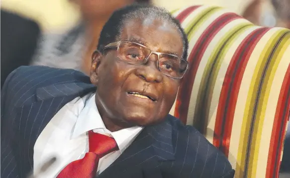  ?? Picture: AP ?? Authoritar­ian Zimbabwe leader Robert Mugabe’s appointmen­t as a WHO goodwill ambassador has sparked incredulou­s condemnati­on.