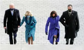  ?? Photograph: Reuters ?? Joe Biden, Jill Biden, Kamala Harris and her husband, Doug Emhoff, arrive at the US Capitol ahead of the inaugurati­on.