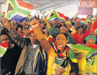  ?? Picture: ALON SKUY ?? FREEDOM OF SPEECH: Part of the crowd of thousands who attended the Freedom Day rally addressed by President Jacob Zuma at the Union Buildings in Pretoria yesterday