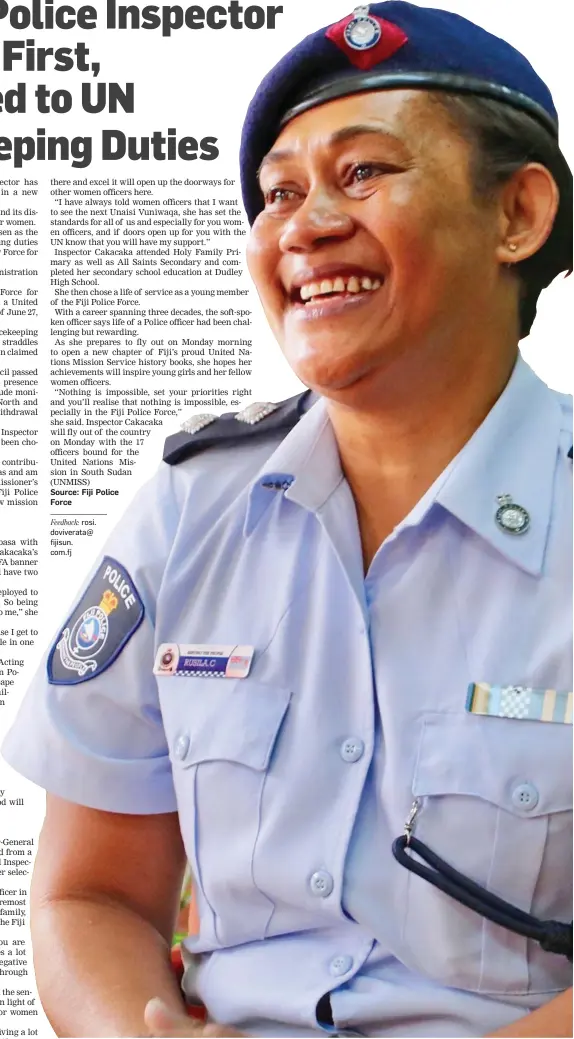  ?? Fiji Police Force ?? Feedback: rosi. doviverata@ fijisun. com.fj