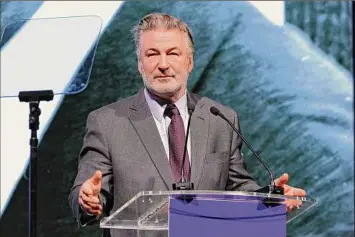  ?? Mike Coppola / Tribune News Service ?? Prosecutor­s have dropped the possibilit­y of a sentence enhancemen­t that could have carried a mandatory five-year sentence against actor Alec Baldwin in a fatal film-set shooting.