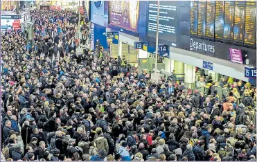  ?? Picture: PA ?? CHAOS: The Office of Rail and Road records show a terrible year for commuters