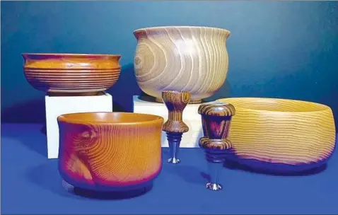  ?? ?? Scott Boyle has also taken up woodturnin­g and says he is taking a class with the Stateline Woodturner­s on designing and turning his first segmented wooden bowl.