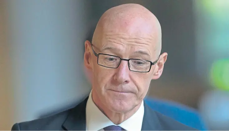  ??  ?? SHOWDOWN: John Swinney is embroiled in a political row over access to government records on legal advice linked to the court battle with former leader Alex Salmond.