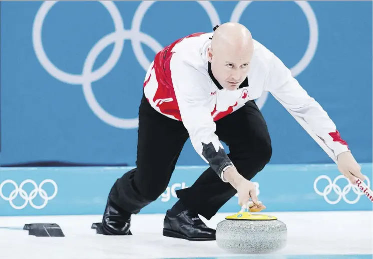  ?? THE CANADIAN PRESS/FILES ?? Canadian Olympian Kevin Koe of Calgary is skipping a new-look team participat­ing in the first leg of the inaugural World Cup of Curling in Suzhou, China.