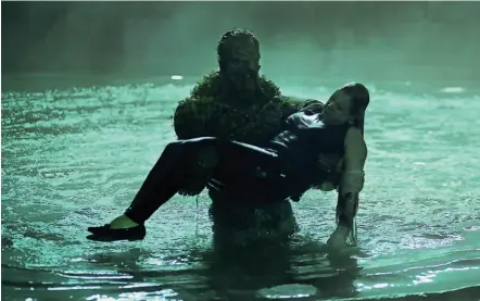  ??  ?? A WIDER POOL Derek Mears and Virginia Madsen star in “Swamp Thing,” which The CW has acquired from streamer DC Universe.