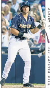  ?? Anthony J Causi ?? STAR BRIGHT: Designated hitter Tim Tebow, who went 1-for-4 with a double, reacts during the Eastern League Double-A All-Star Game on Wednesday.