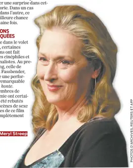  ??  ?? Meryl Streep