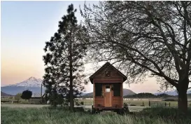  ??  ?? Depending on the home, some tiny houses can be picked up and easily moved, but one thing’s for sure, the owner can’t be attached to a wealth of possession­s.