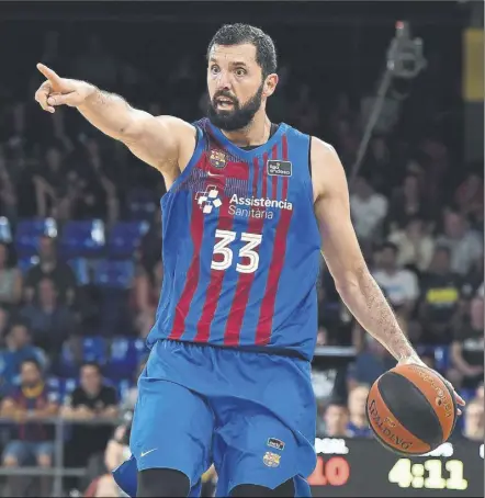  ?? Foto: PERE PUNTÍ ?? Nikola Mirotic, ala-pívot del Barça, a punto de reaparecer tras su larga baja por lesión