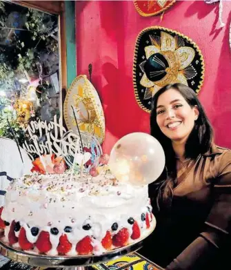  ?? ?? Gisela Jácquez celebró su cumpleaños 28 el tres de abril