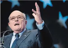  ?? ANDREW HARNIK ASSOCIATED PRESS FILE PHOTO ?? Trump lawyer Rudy Giuliani is categorica­lly ruling out the possibilit­y of a presidenti­al interview with special counsel Robert Mueller.