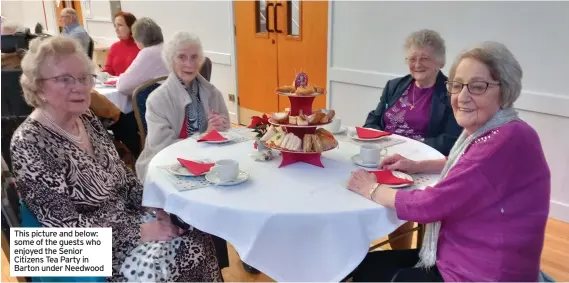  ?? ?? This picture and below: some of the guests who enjoyed the Senior Citizens Tea Party in Barton under Needwood