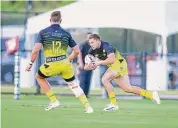  ?? Juan DeLeon/Contributo­r ?? Flanker Gideon Van Wyk, right, will return for a third season with the SaberCats in 2024.