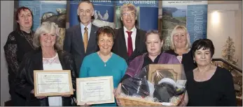  ??  ?? Anne Marie Hammell, Iris McMemamim, Betty Walsh and Samantha Paya from Kilmuckrid­ge Tidy Towns with the Keep Wexford Beautiful award.