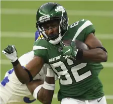  ?? Getty ImageS fIle ?? CATCHING ON: Jets receiver Jamison Crowder has also been hot as of late and the Patriots will need to doubleteam him to slow him down.