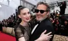  ?? Photograph: Mike Blake/Reuters ?? Rooney Mara and Joaquin Phoenix at the Oscars.