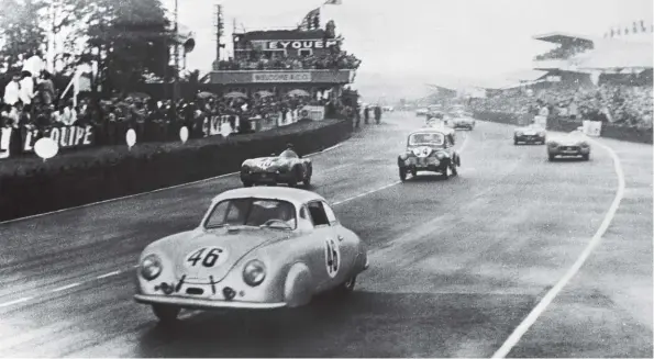  ??  ?? Above The no.46 356 SL Coupe took first-in-class at Porsche’s maiden 24 Hours of Le Mans in 1951, marking the start of an unbroken seventy years of participat­ion
Opening spread The car is it is today, in the ownership of air-cooled Porsche collector, Cameron Healey
