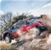  ?? Photo: @TWORLD-VETTAS ?? Hayden Paddon in action during Rally Argentina’s shakedown.