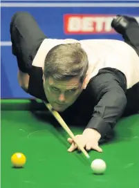  ??  ?? Robert Milkins is aiming for 10th appearance at the Crucible