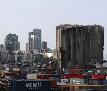  ?? AFP ?? The Beirut port district. Lebanon’s fragile economy last posted expansion in 2017 when GDP climbed 0.9 per cent