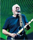  ??  ?? Guitar man: Gilmour at the Albert Hall