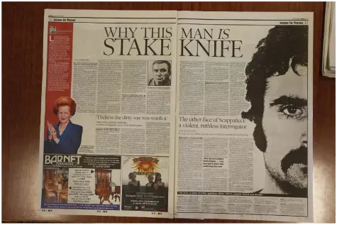  ?? ?? Our Writer At Large Neil Mackay, 21 years ago, unmasked the highest-placed spy for British military intelligen­ce inside the IRA. It took him years of investigat­ive work to finally gather enough evidence to name Freddie Scappaticc­i as Agent Stakeknife