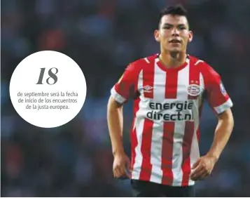  ?? | GETTY IMAGES ?? Hirving Lozano jugará por primera ocasión una Champions League.