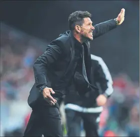  ?? FOTO: GETTT ?? Diego Pablo Simeone, en el partido de ayer ante el Chelsea en el Metropolit­ano