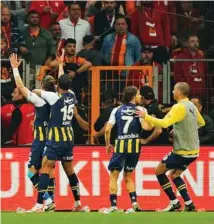  ?? LAPRESSE ?? Caglar Soyuncu (27) celebra su gol ante Galatasara­y.