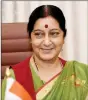  ??  ?? Sushma Swaraj