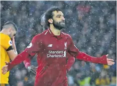  ??  ?? Mohamed Salah was on the score sheet for Liverpool against Wolves.