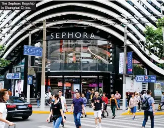  ??  ?? The Sephora flagship in Shanghai, China.