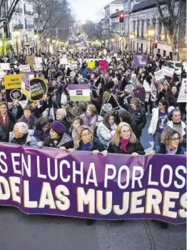  ?? Manu Mitru ?? Manifestac­ión el 8M, Día de la Mujer, en Barcelona.