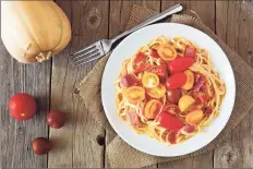  ?? Pastene ?? Pastene Tri Color Tomato Linguine: Try this new tomato product in this simple recipe.