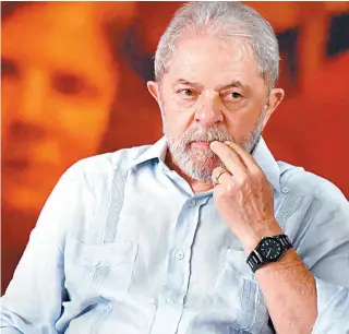  ?? AFP ?? Lula: ex-presidente poderá ter a prisão decretada nos próximos dias, caso STF negue o habeas corpus