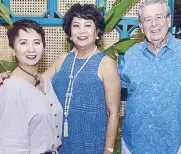  ??  ?? Fe Rodriguez with Tetta Agustin and husband Christian Baverey