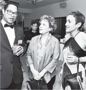  ??  ?? From left: Dr André Irvine, who received the UWI Pelican Award for 1979-1988, with Carla Seaga, wife of former Prime Minister Edward Seaga, and Jacqueline Sharp, president, UWI Alumni Associatio­n.
