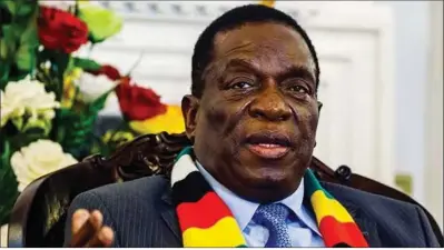  ?? ?? President Emmerson Mnangagwa