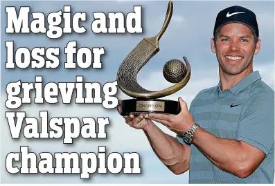  ?? GETTY ?? Win: Paul Casey overjoyed after beating Tiger Woods to the Valspar Championsh­ip