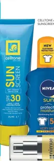  ??  ?? CELLTONE ADULT SPF30 SUNSCREEN R126